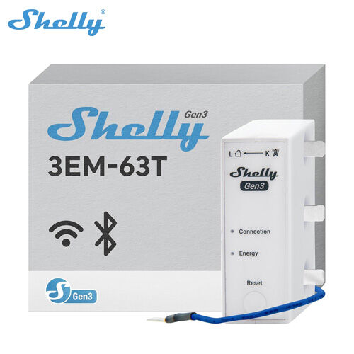 Shelly 3rd Generation System Monitor, Energy Efficiency Optimized, Professional Settings Data Independent Circuit, 63W, 3EM 63T ราคา 2,860 บาท*ส่งฟรี