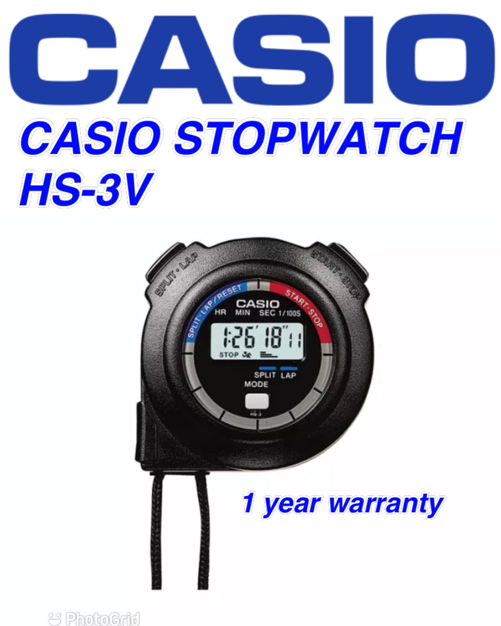 Casio stopwatch HS-3v foc pouch stop watch HS3V Hs-3v hs-3v hs3v