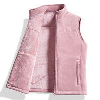 LIEYAN | Soft Plush Fleece Thickened Warm Vest Pink Collared