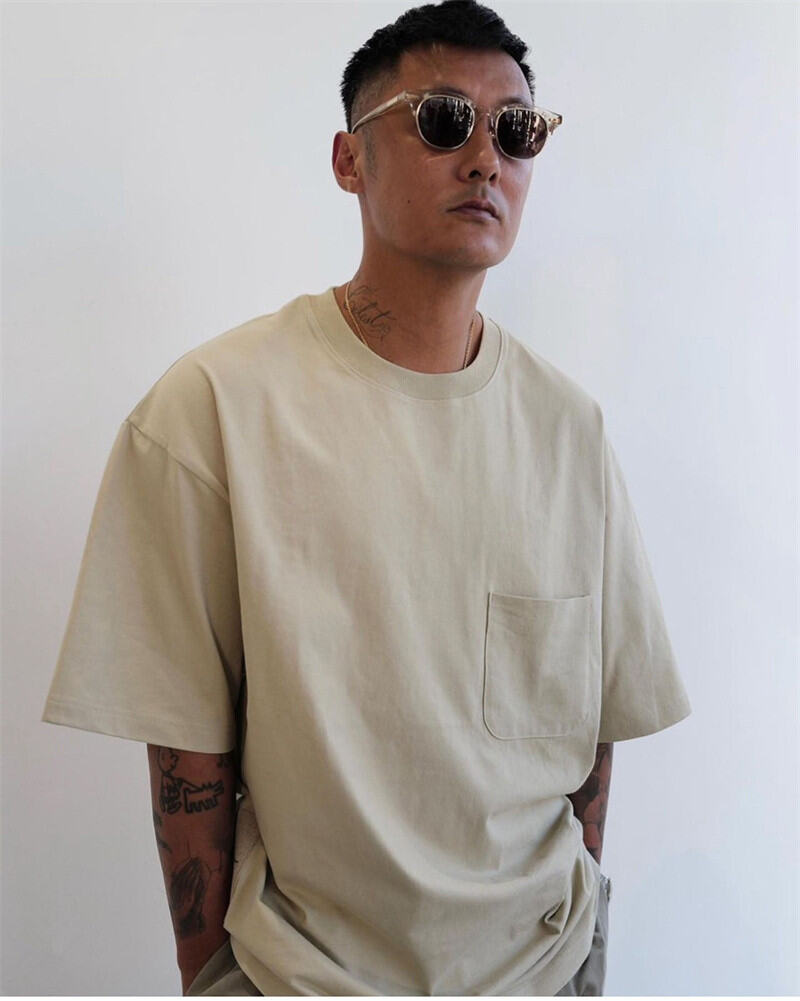 MDNS 24SS Trendy Pocket T-Shirt Pure Cotton Loose Short Sleeve Men's Casual Breathable Summer Fashion Youth Pop Solid Color