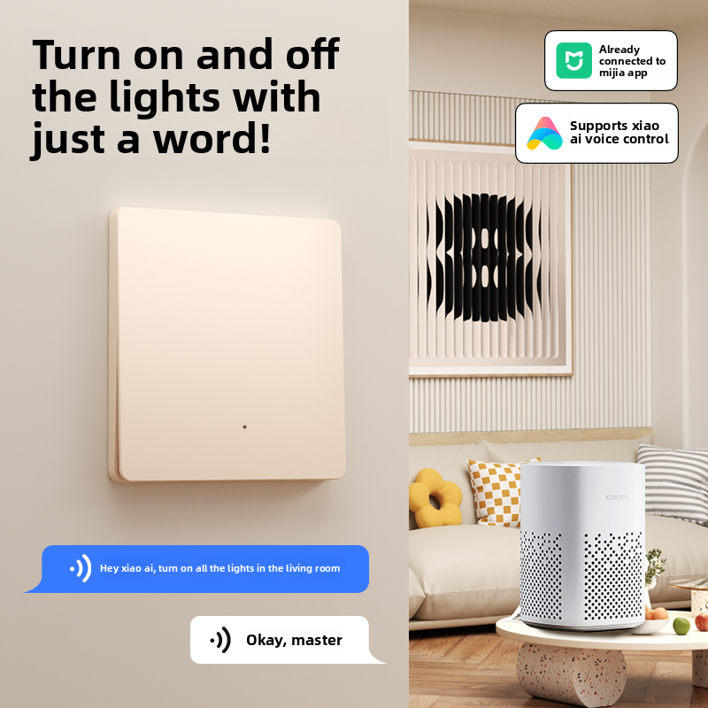 AUX | Smart Control Panel Voice Dual Control Switch - Jenama AUX Harga 50 Ringgit*Penghantaran Percuma