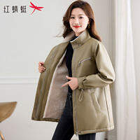 REDDRAGONFLY | Fleece Lined Womens Leather Jacket Long Winter New