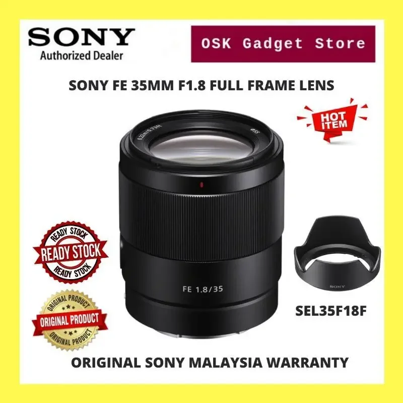Sony FE 35mm F1.8 SEL35F18F Full Frame Lens For Sony FE Mount ( 1 Year Sony Malaysia Warranty )