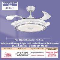 CHIGO | Bluetooth Music Speaker Ceiling Fan Light Thin and Invisible Fan Light