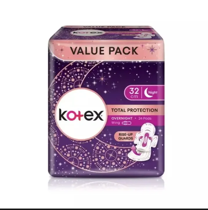 KOTEX OVERNIGHT TOTAL PROTECTION PADS 32CM (24 PADS)