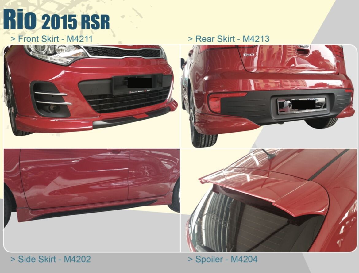 Kia rio 2013 2014 2015 2016 2017 NEFD RSR Bodykit body kit front side