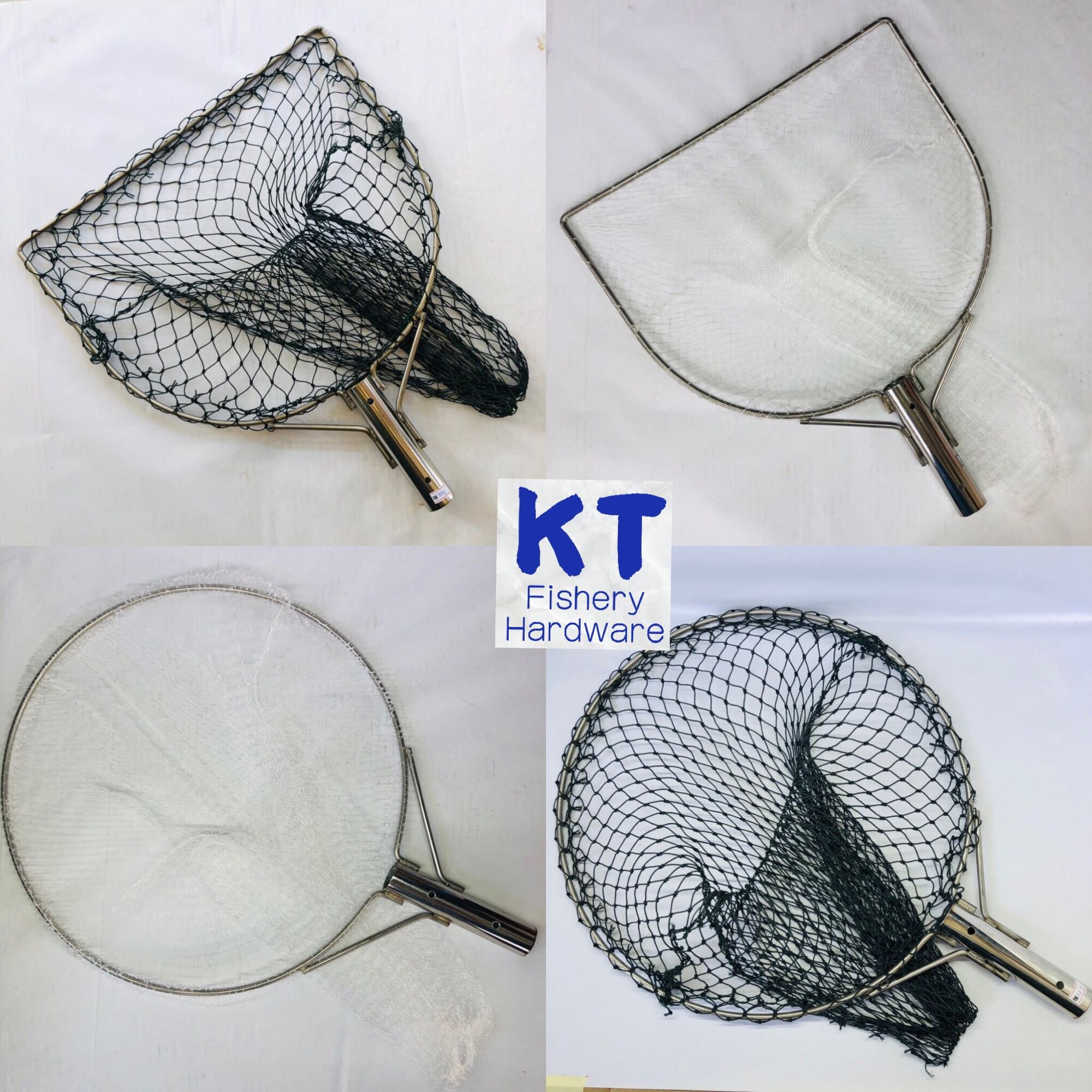 12 INCH D SHAPE Fishing Landing Net (sauk ikan) WOODEN HANDLE , 1