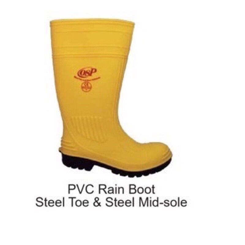 High Quality OSP Safety Rubber Boots With Steel Toe Cap and Mid Sole