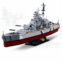 Sluban | Intelligent Assemble WWII Bismarck Battleship Model Educational Toy