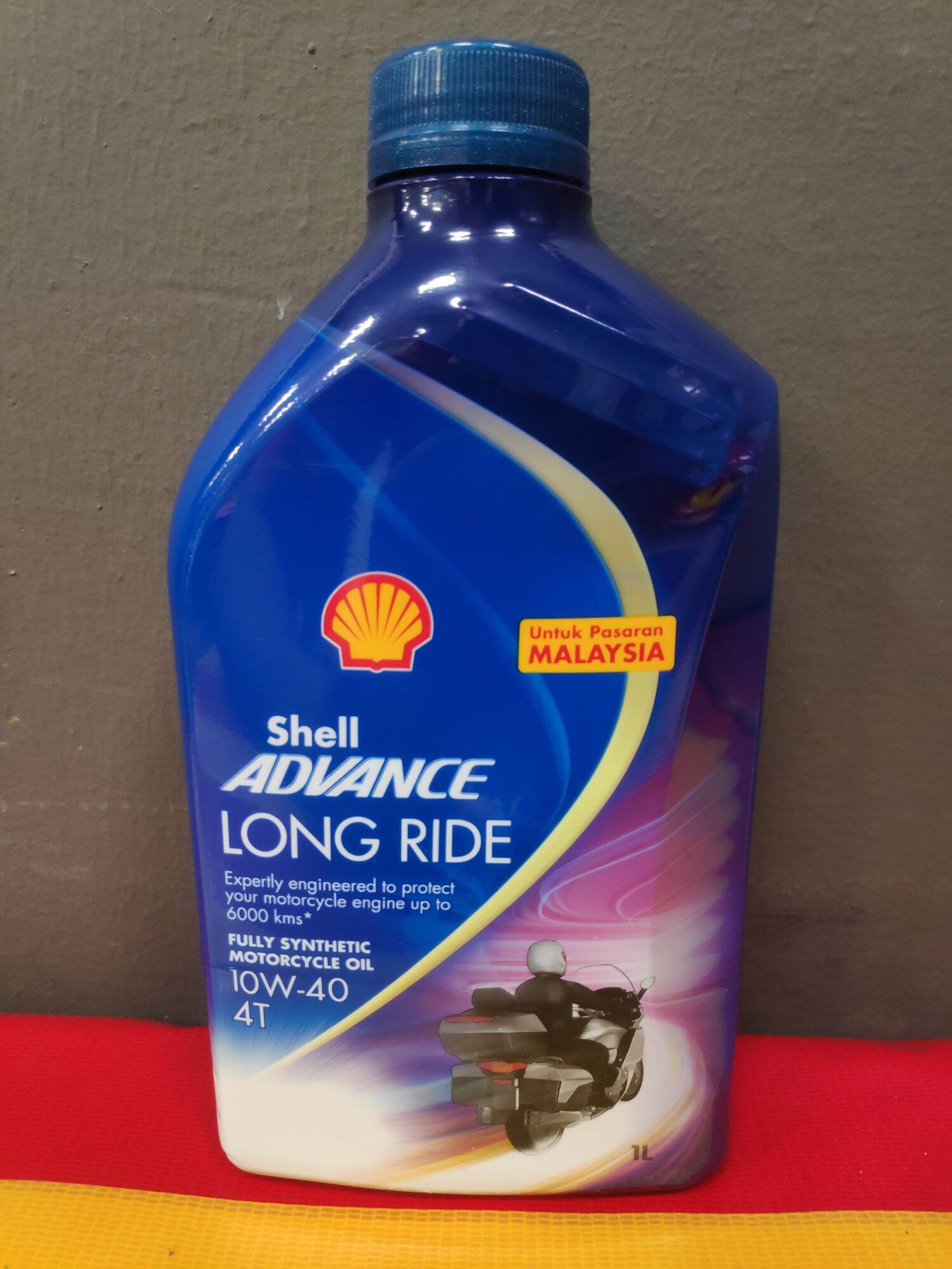 Shell Lubricant Oil Advance Long Ride 10W-40 Minyak Hitam Motor