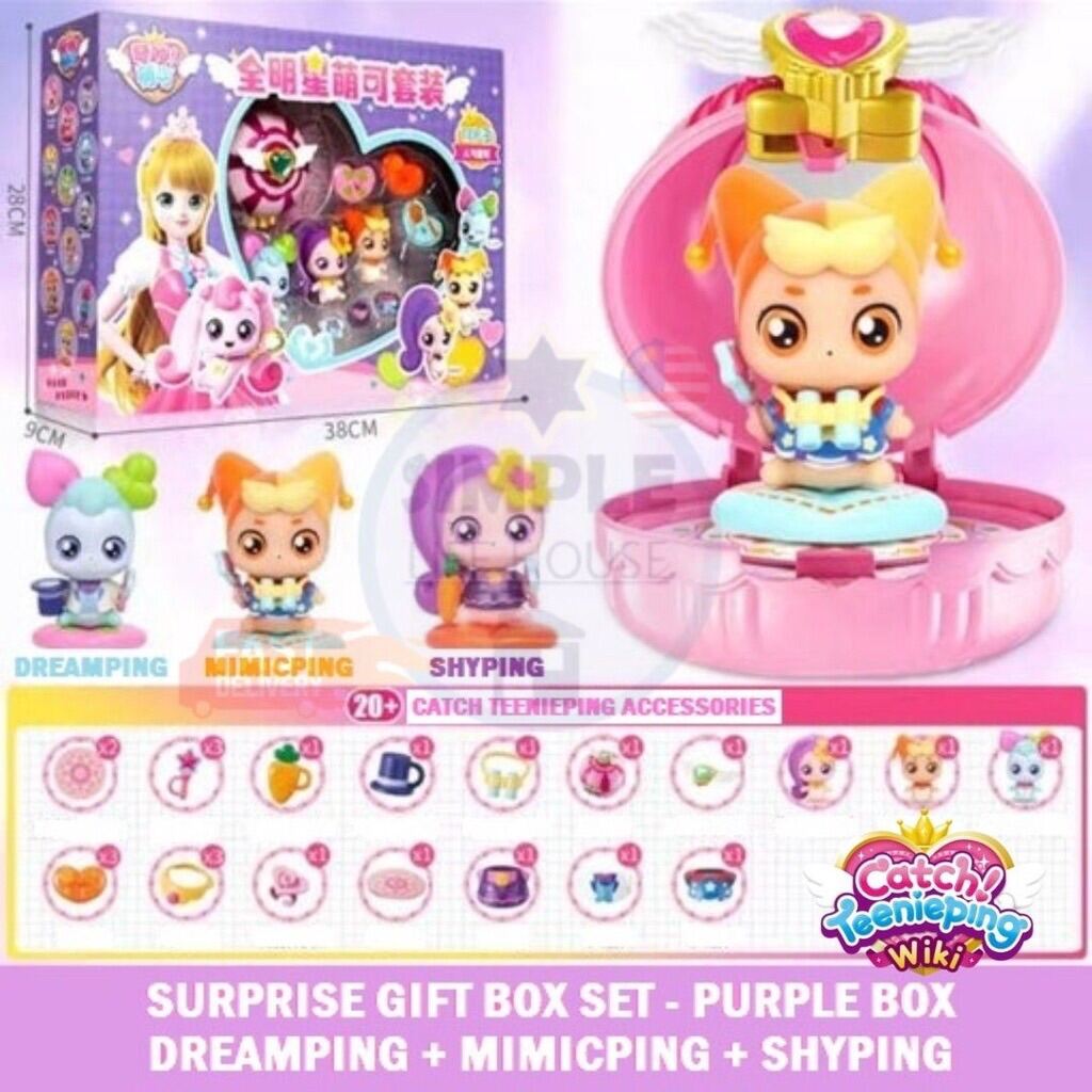 [SIMPLE LIFEHOUSE] CATCH! TEENIEPING Girls Toys Surprise Gifts Box Set ...