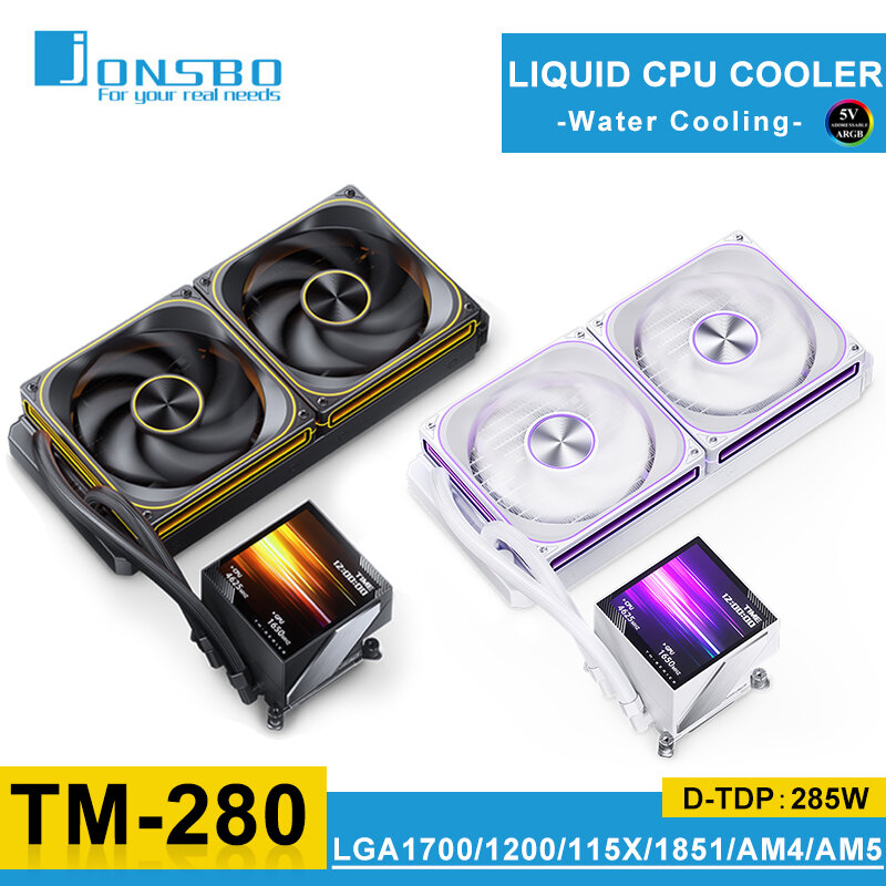 Jonsbo TM-280 CPU Water-cooled Radiator Aluminum Panel Magnetic Suction Cooling Head Cover With Screen Display AIO Integrated Liquid Cooler ราคา 3,867 บาท*ส่งฟรี