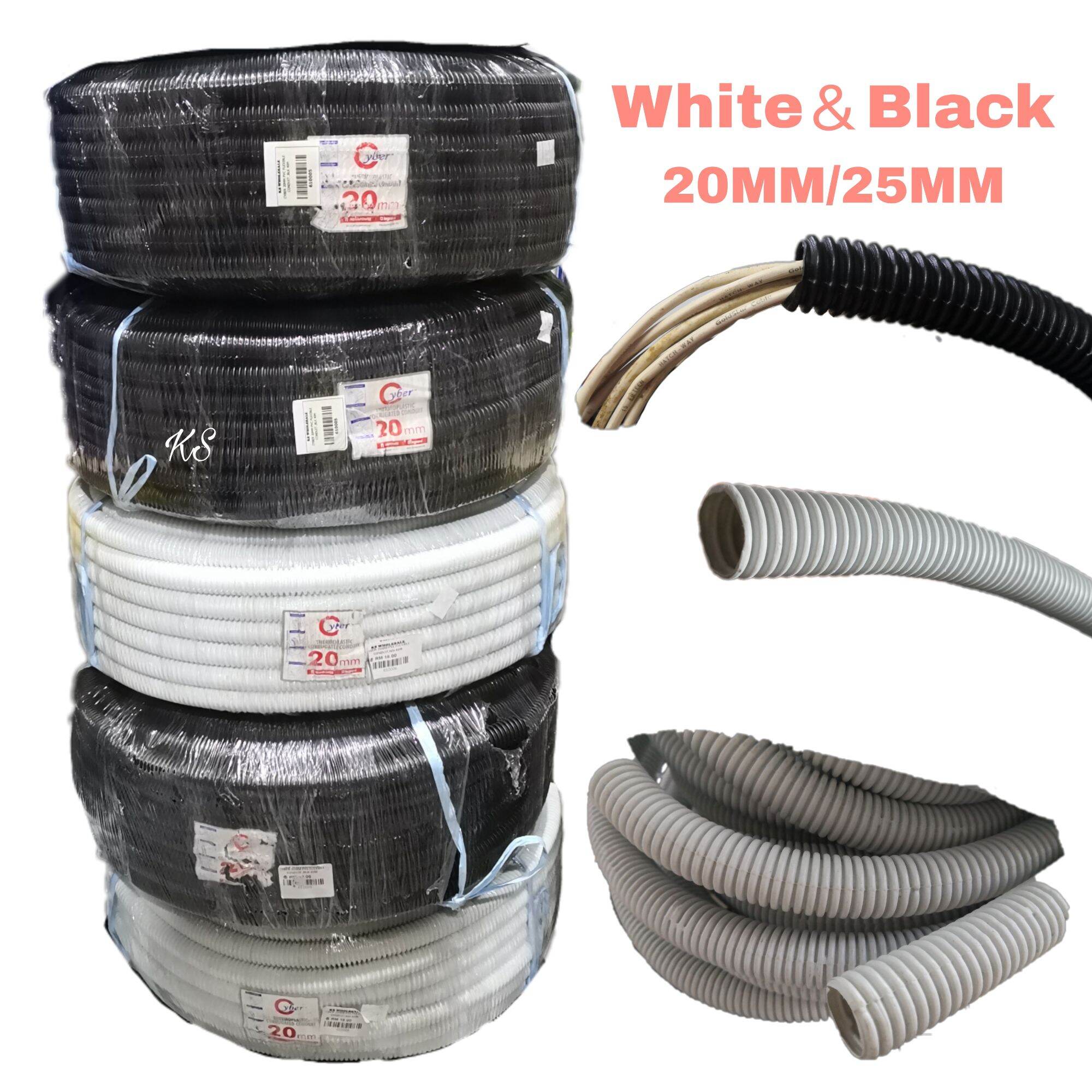 Cyber PVC Flexible Conduit Pipe 20MM/25MM 40 Meter Lazada
