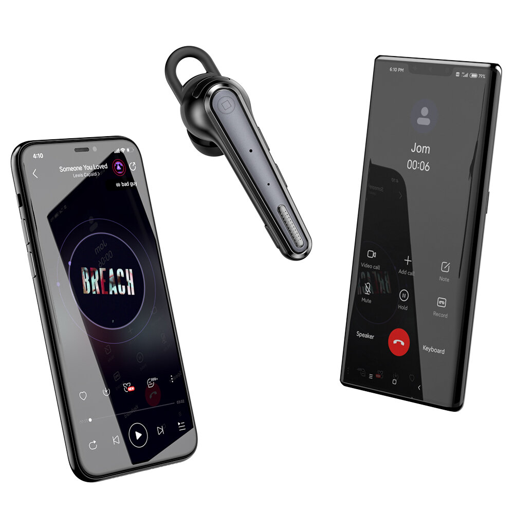 Oreillette bluetooth new bee m52 avec double micro et étui charge_voghion.com