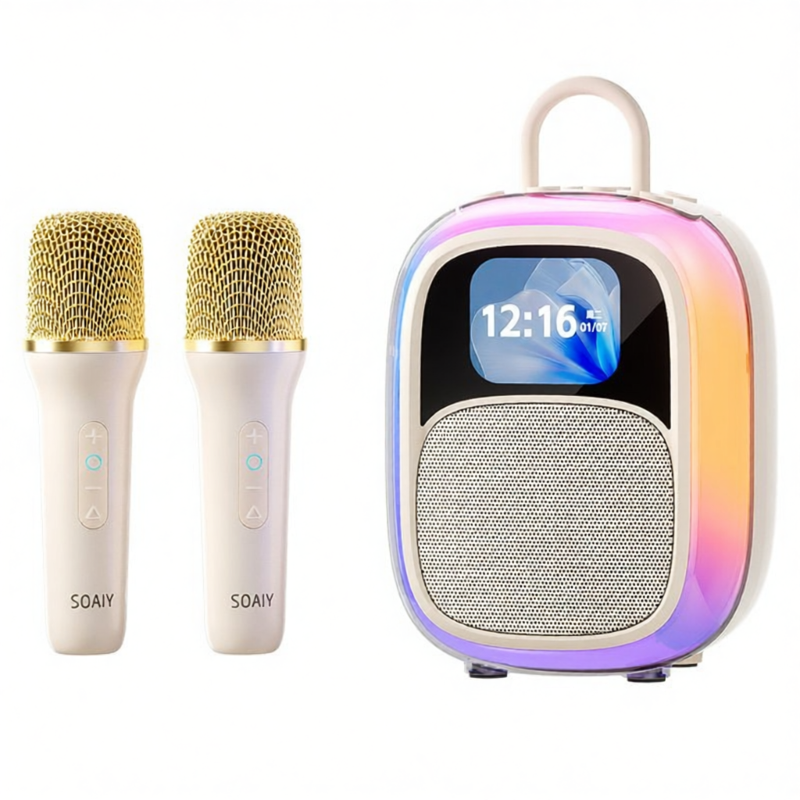 soaiy | Karaoke Speaker for Home Kids 4-in-1 Microphone & Speaker Bluetooth