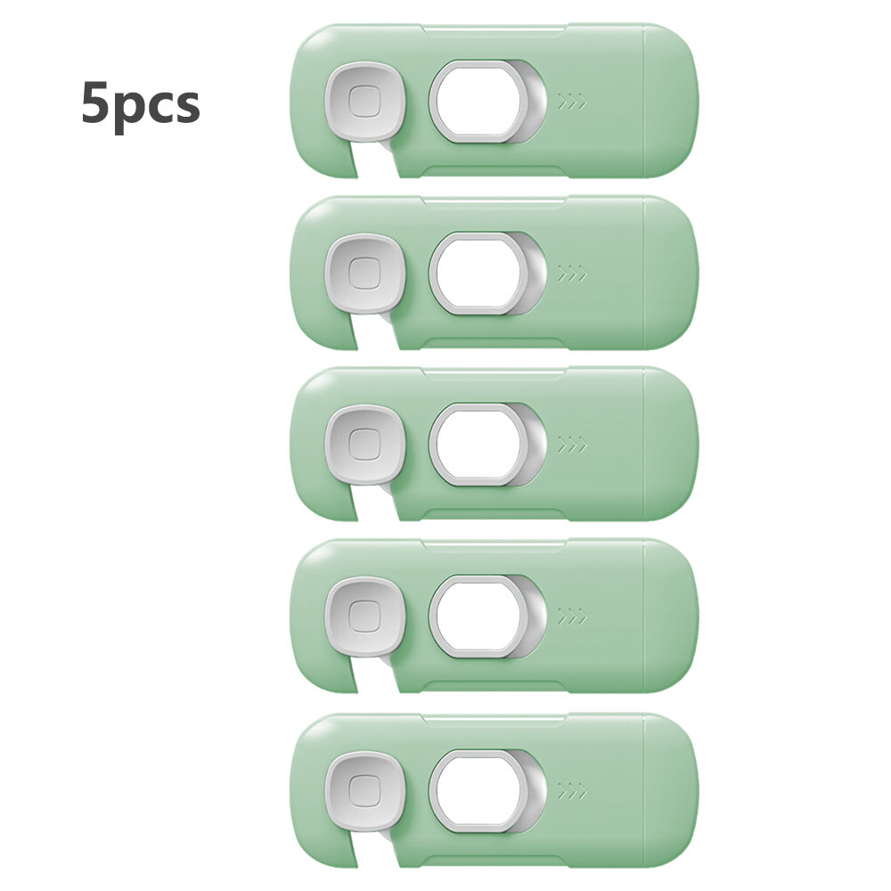 1/2/3/5pcs Security Protection Child Safety Cabinet Lock Baby Anti-Pinch Hand Plastic Drawer Door Locks Multi-function