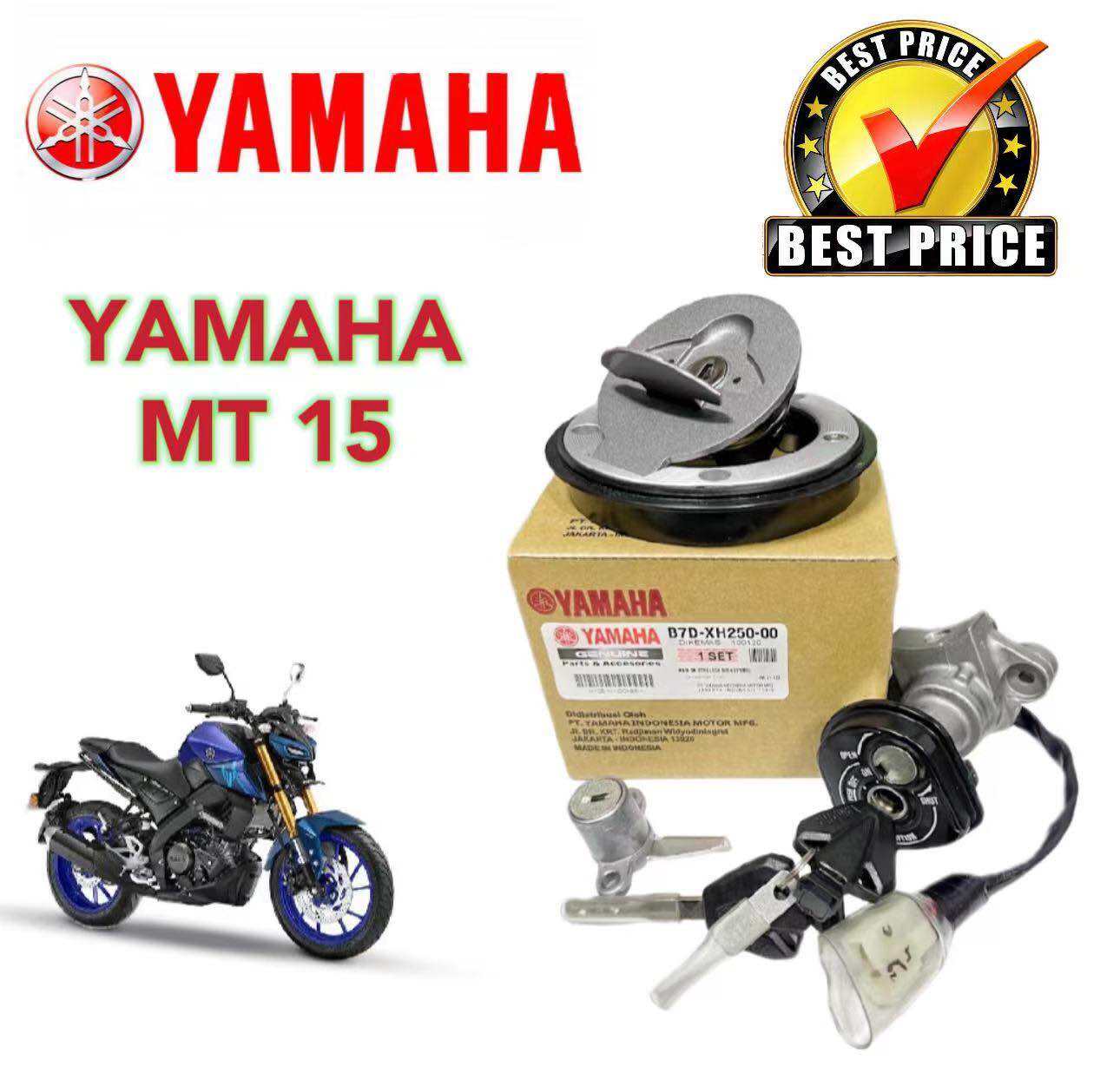 100% ORIGINAL YAMAHA MT15 MT-15 MT15 MAIN SWITCH SET SUIS KUNCI SET INGNITION SWITCH STEERING LOCK SEAT LOCK KEY SET