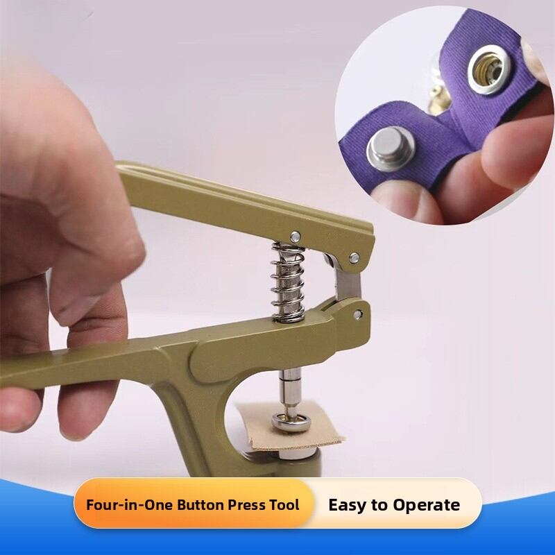 No-Sew Plastic Snap Button Tool Kit Folder Installation Metal Clamp Set for Clothing Accessories DIY Handcrafts Leather Goods