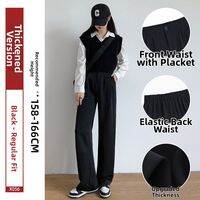 YAYANGREN | Black Loose Straight Pants