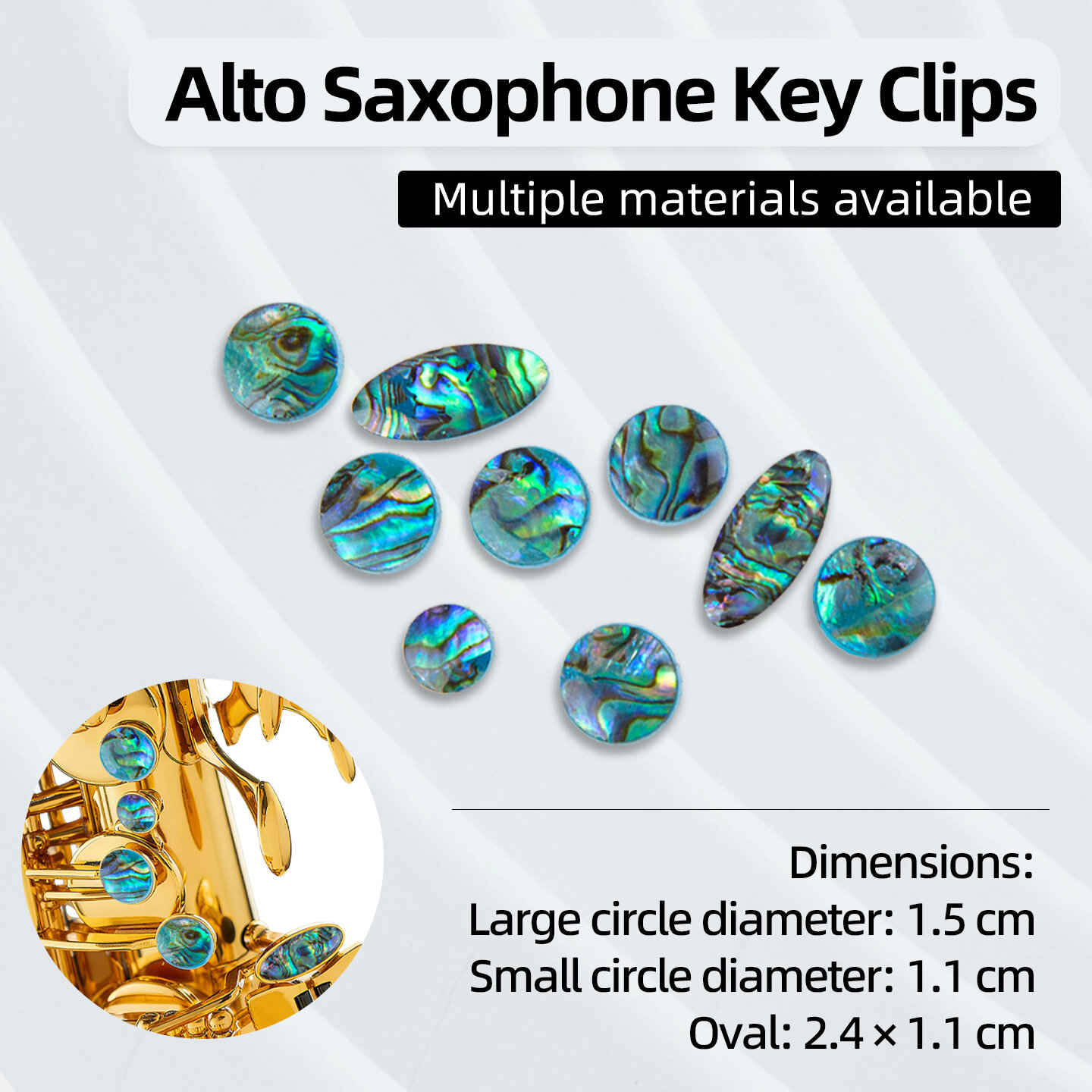 Alto/Tenor Saxophone Mica Button Key Pads Saxophone Pad Accessories Harga  68 Ringgit*Penghantaran Percuma