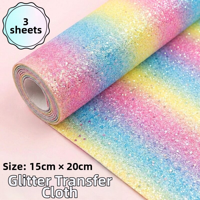 YUGUANG | Rainbow Ironing Cloth with Gradual Shimmer Sparkle DIY Craft Pad
