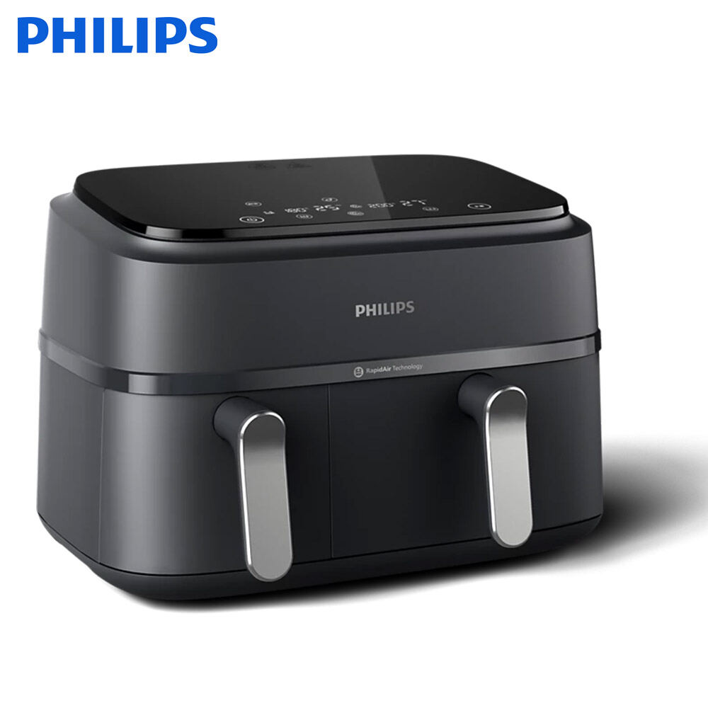 หม้อทอดไร้น้ำมัน Philips Korea NA351/00 AirFryer Dual Basket เครื่องทอดอากาศ เตาอบ 9 ลิตร ราคา 14,506 บาท*ส่งฟรี