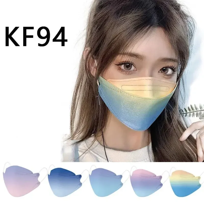 50pcs KF94 KOREA 3D MASK mix color / Printed face mask New Arrivals Gradient color
