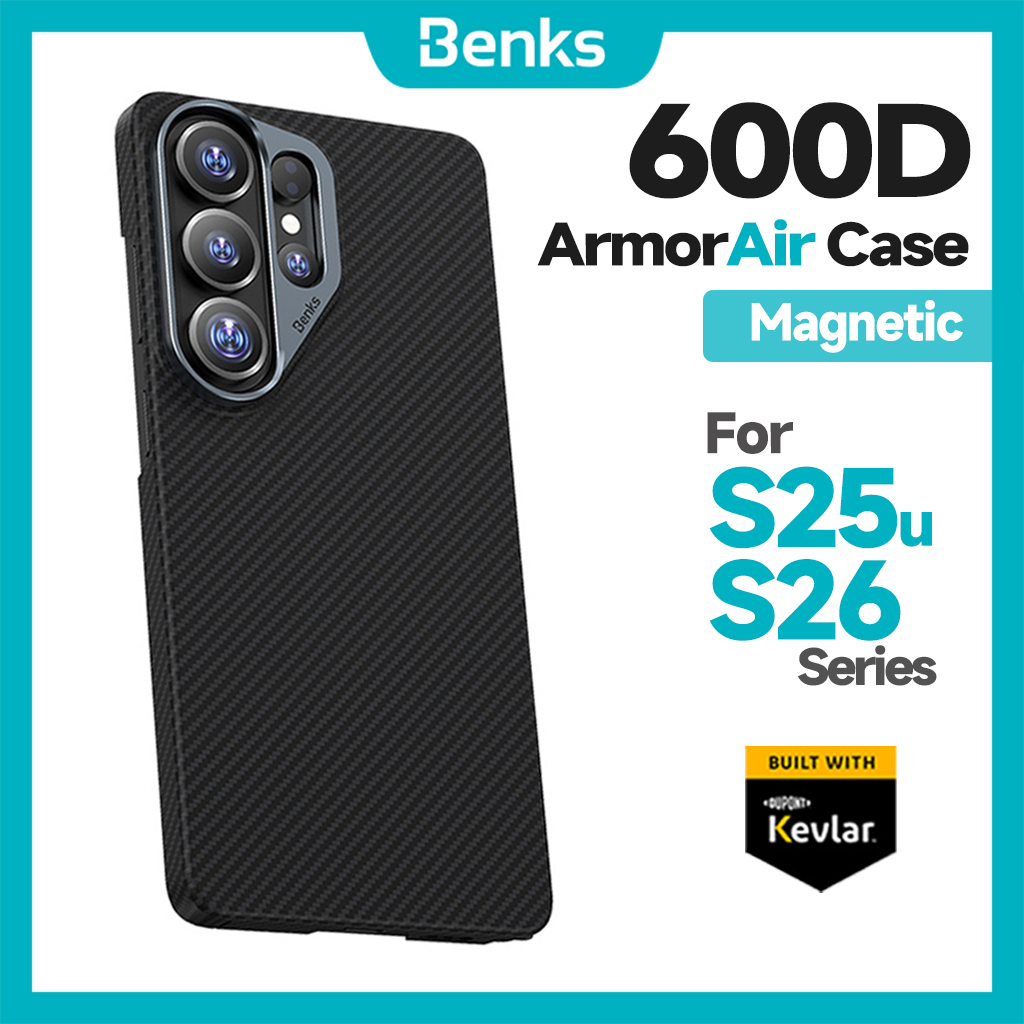 Benks Magnetic ArmorAir Case for Samsung Galaxy S26Ultra S25Ultra 600D Kevlar Fiber Thin and Lightweight Minimalist Style Cover Giá 849,000 Đồng*Miễn phí vận chuyển