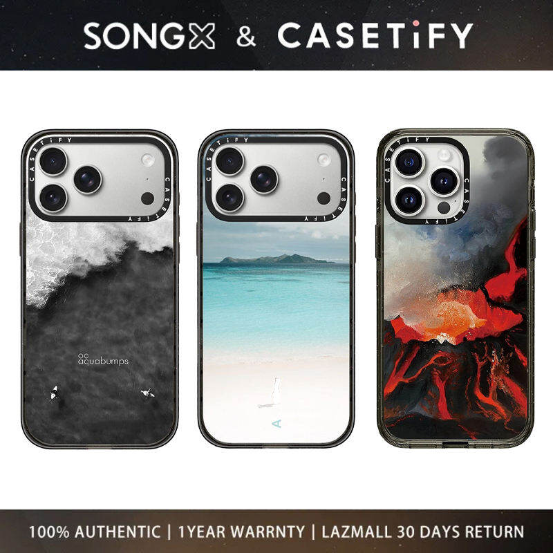 SONGX Casetify Phone Case Co Branded Black White Ocean Beach Case With Magsafe For iPhone 17 16 15 14 13 12 Pro Max/ iPhone 17 16 15 14 13 12 Pro/ iPhone 17 16 15 14 13 12