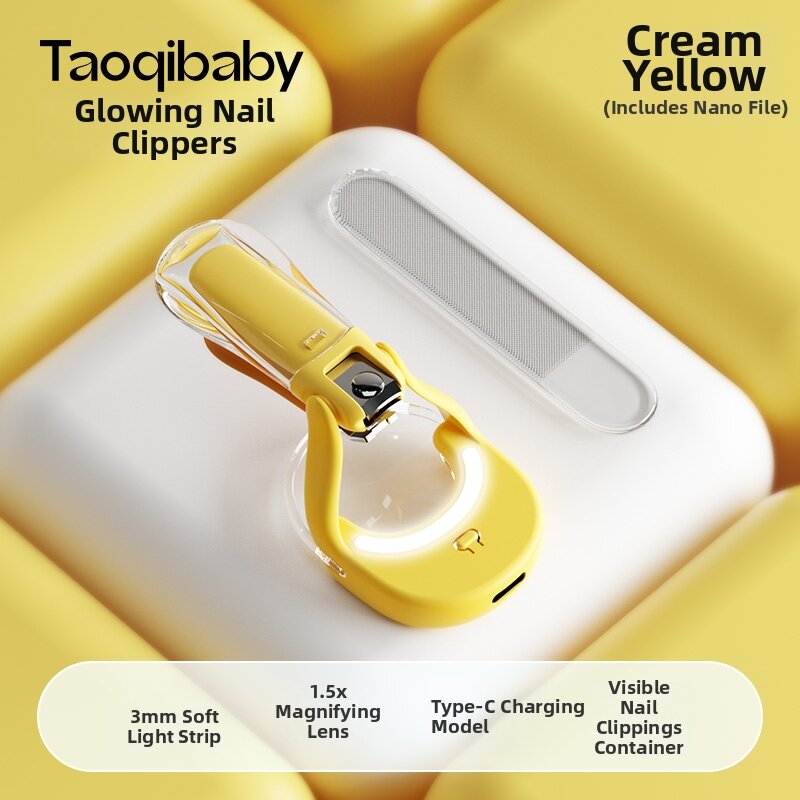Taoqibaby | Glowing Safety Prevent Pinching Splash Nail Clipper
