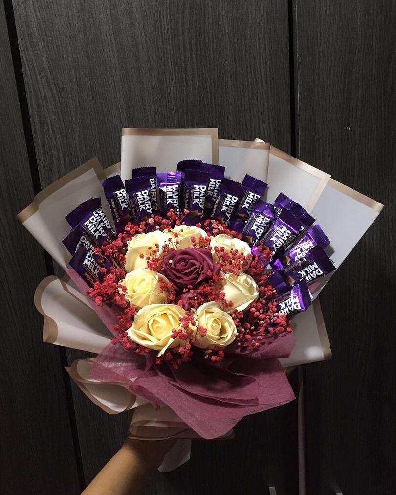 Bouquet coklat murah/ bouquet coklat / bouquet jimat / bouquet