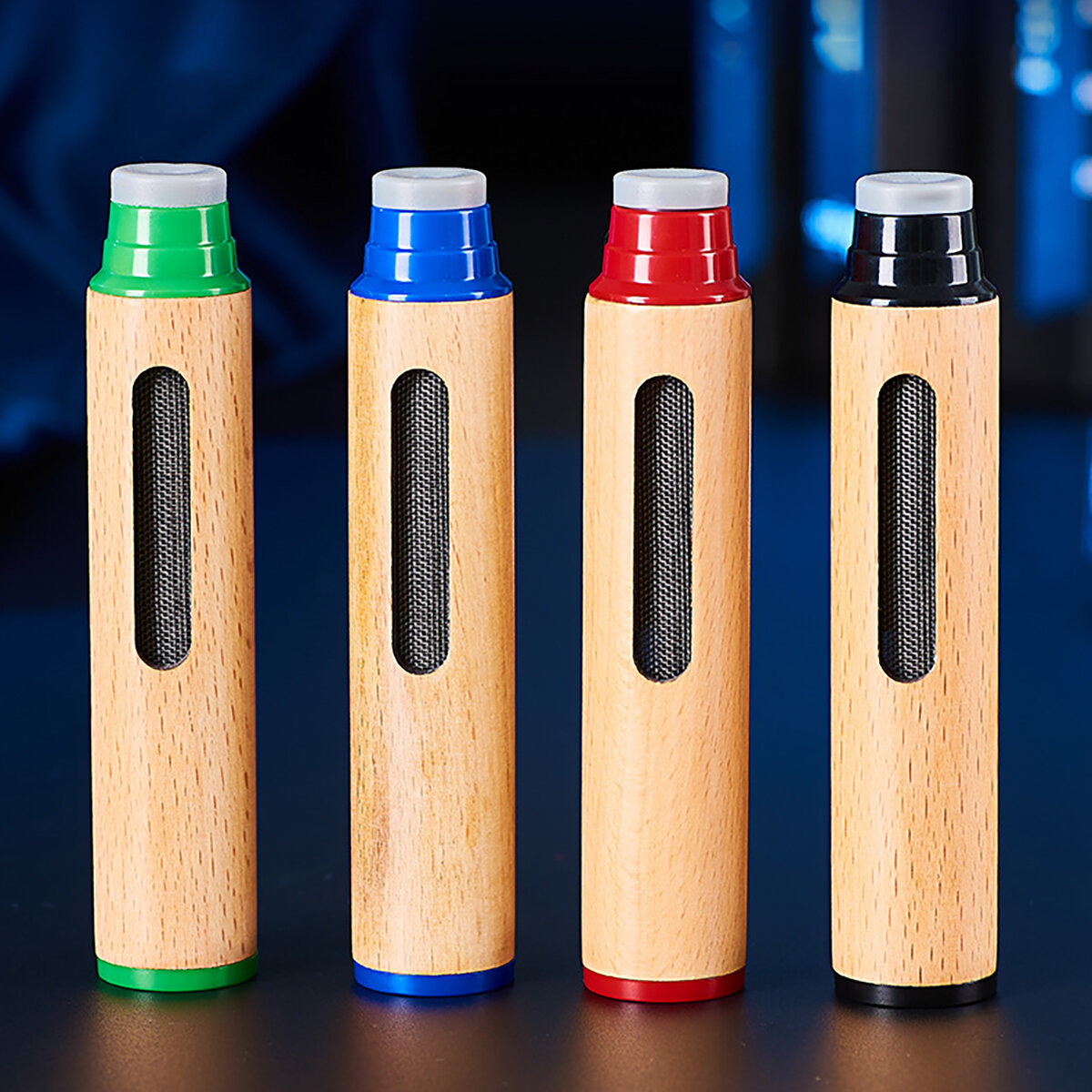 Portable Wooden Car Ashtray Anti-fall Dustproof For Office Home_voghion.com