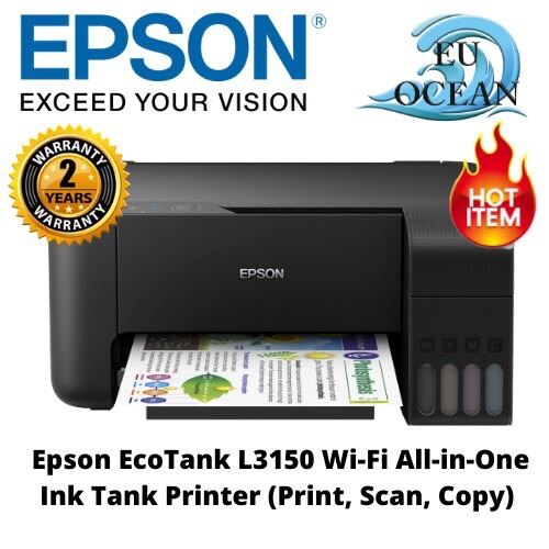 Epson Ecotank L3150 Wi Fi All In One Ink Tank Printer Print Scan 9097