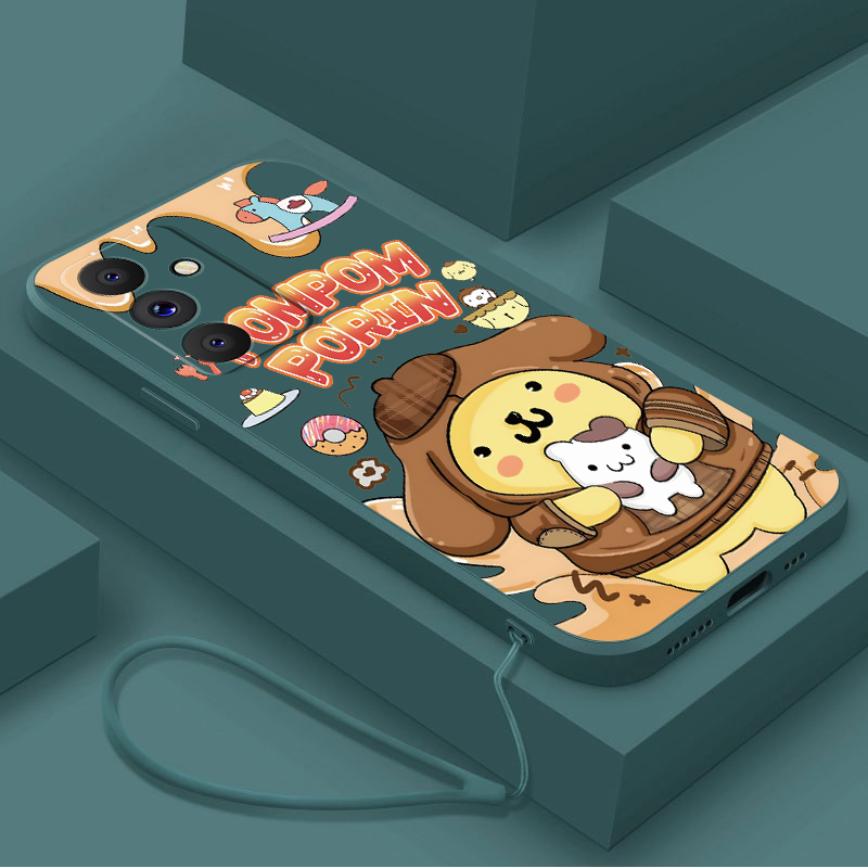 Samsung A17 samsung A07 A17 5G Sanrio Pompompurin Silicone Case Soft Case Liquid Rubber Cover Cute Casing. 