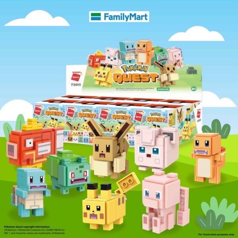 Official Pokemon Quest Collection Toy Blind Box Building Blocks Lego Pokemon Asia Qman FamilyMart Lazada