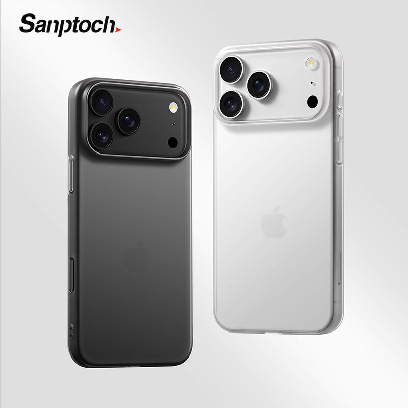  Sanptoch siêu mỏng trong suốt pha lê Vỏ điện thoại cho Iphone 17 16 15 14 13 12 Pro Max trong mờ bìa cứng cho iPhone 17 Pro Max 17air mỏng nhẹ trong suốt Vỏ bảo vệ 