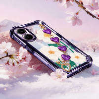 คาลไฟร์เคสสำหรับคลุม A6X A6 OPPO คุณภาพสูง A6S 5G A6T โปรก้านสีเขียวดอกไม้สีชมพูเคสโทรศัพท์กันกระแทกด้วยสายรัดข้อมือ