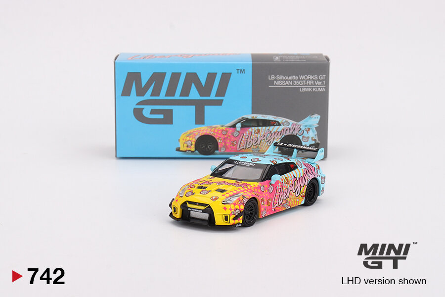 Mini Gt 1:64 Nissan Lb Gtr R35 Lbwk Kuma Graffiti Car Model - Die