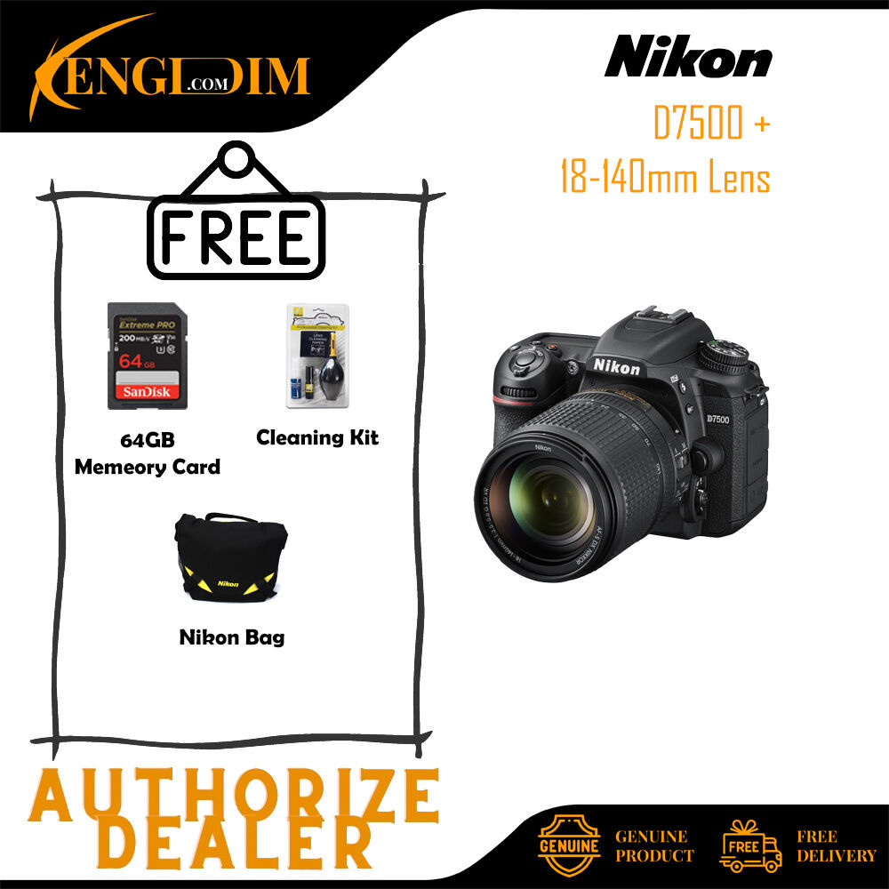 Nikon D7500 DSLR Camera with 18-140mm Lens (Nikon Malaysia Warranty)