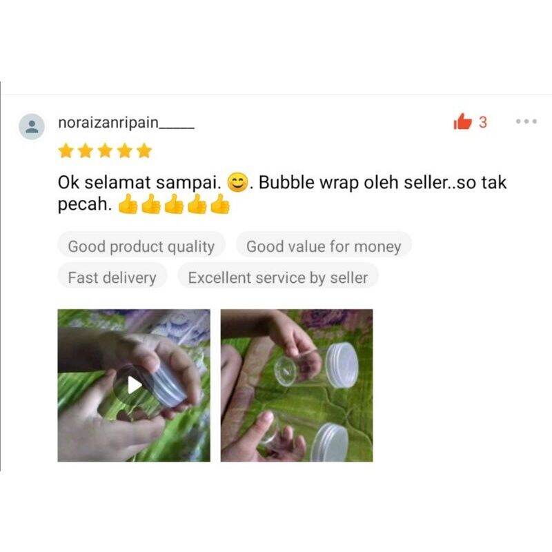 5pcs Botol Kapsul Kosong Botol Ubat Kosong Botol Kapsul Kecil Travel Mini Bottle Kosong Botol Sample Empty Bottle 2.5oz. 