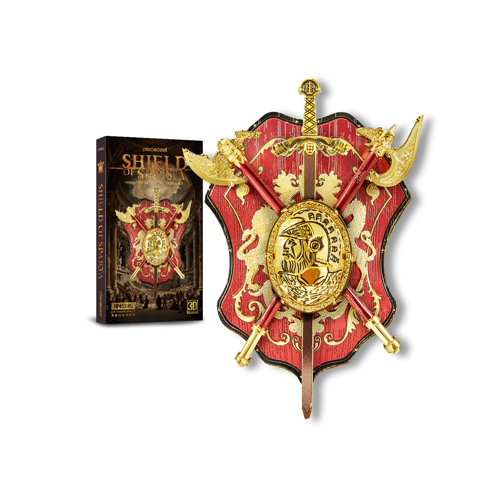 Piececool Metal 3D Models for Adults, Shield of Sparta Puzzle Model Kits for Holiday Gifts ราคา 799 บาท*ส่งฟรี