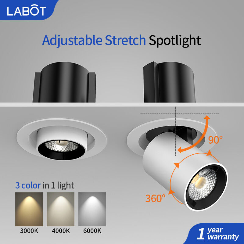 3 Color Spotlight Recessed 12W Upgrade No Flicker Anti-glare RA98 Eye Protection Spotlight LED Ceiling Light ราคา 315 บาท*ส่งฟรี