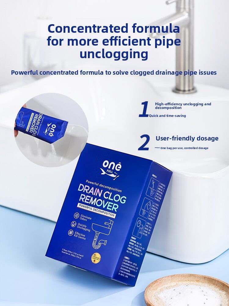 ONEFULL | Powerful Blockage Removal Agent Dissolves Kitchen Grease Unclogs Drain Harga  35 Ringgit*Penghantaran Percuma