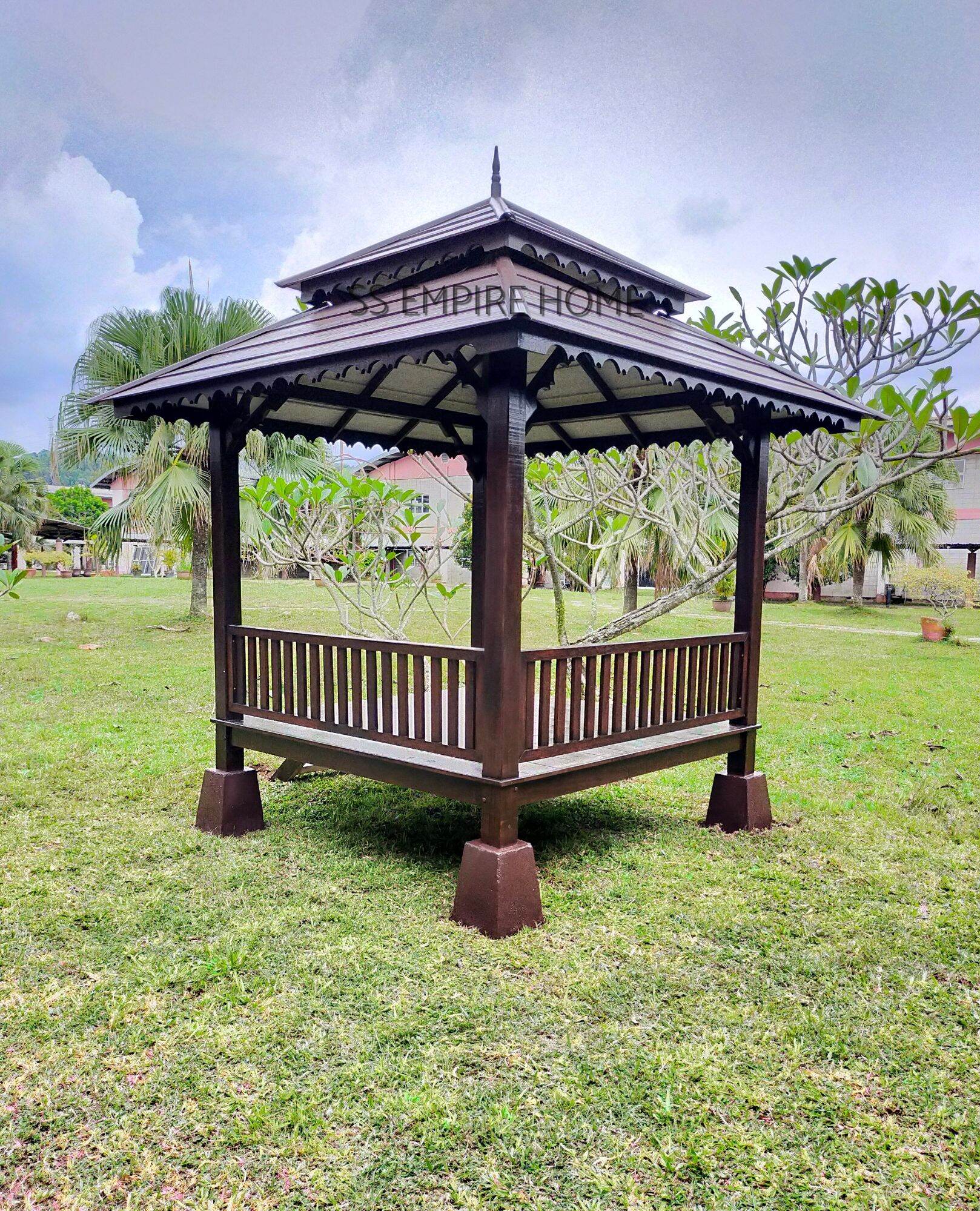 [INSTALLATION] Gazebo 6x6 Double Roof Cengal Wood Pondok Kayu Handmade