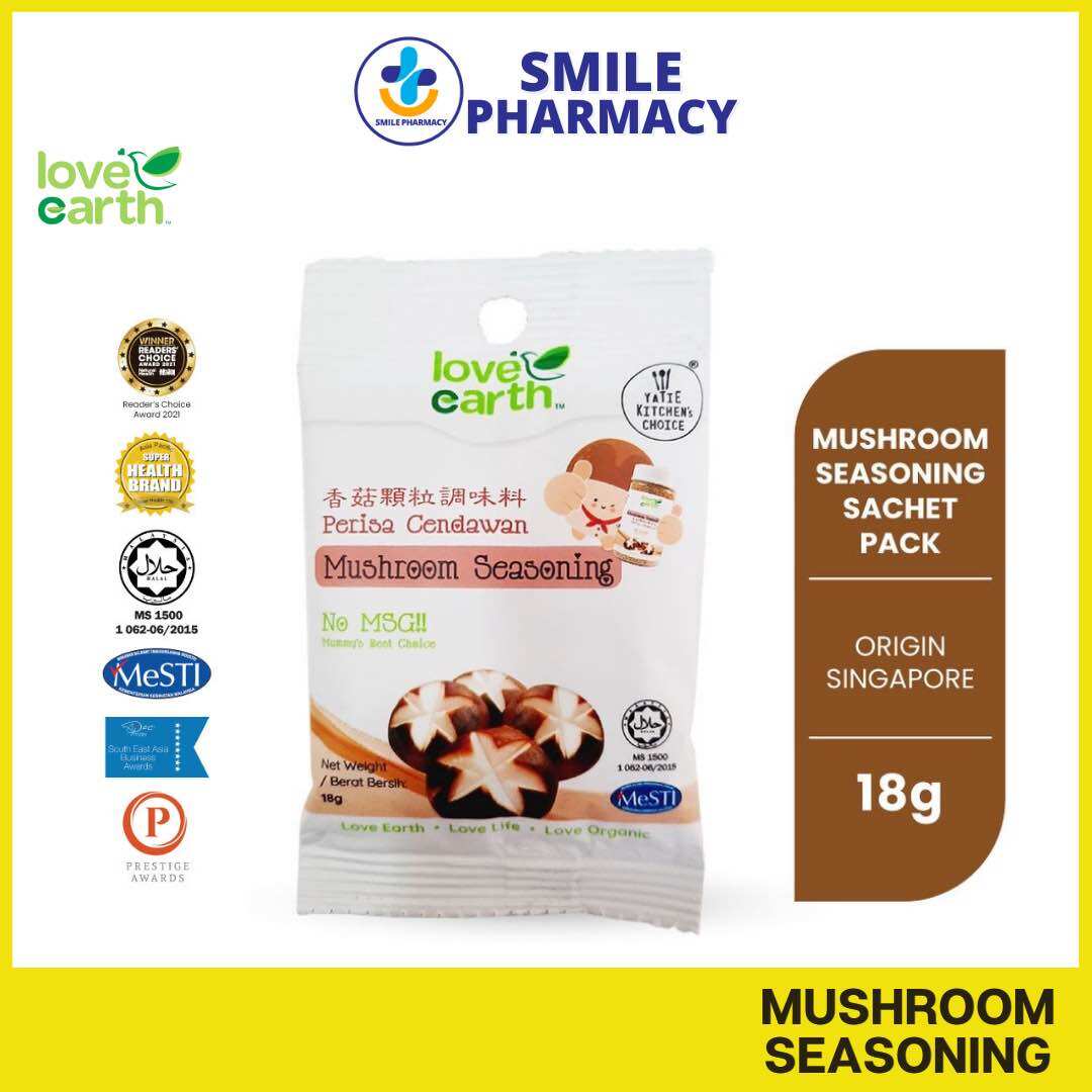 LOVE EARTH Natural Mushroom Seasoning Powder 18g/Pack Lazada