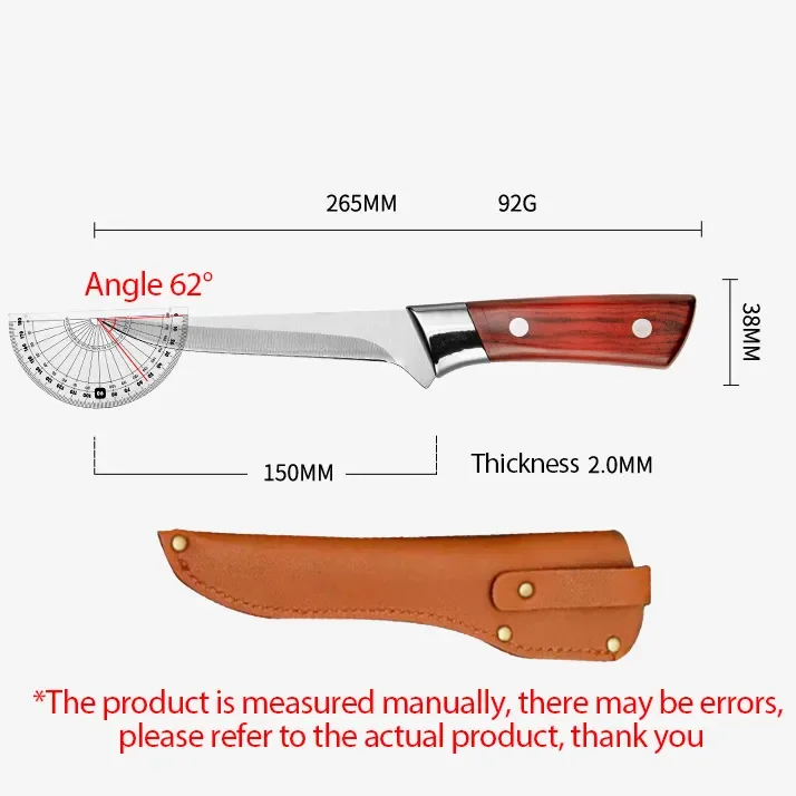 VIVORA MultiPurpose Steel Knife MONGOLIAN Chef Deboning Knife