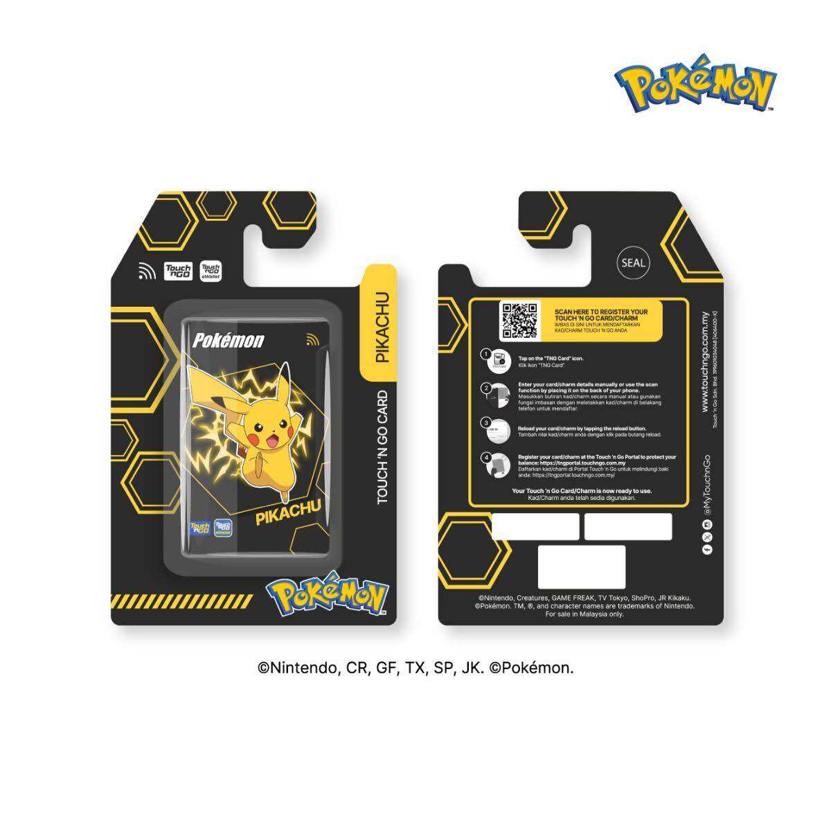 Touch n Go Pokemon Special Edition LED Card Pikachu Lucario Mimikyu Support NFC topup
