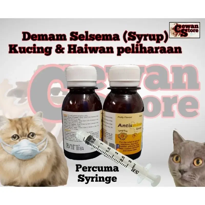 Demam Selsema Kucing (Syrup 60ml)