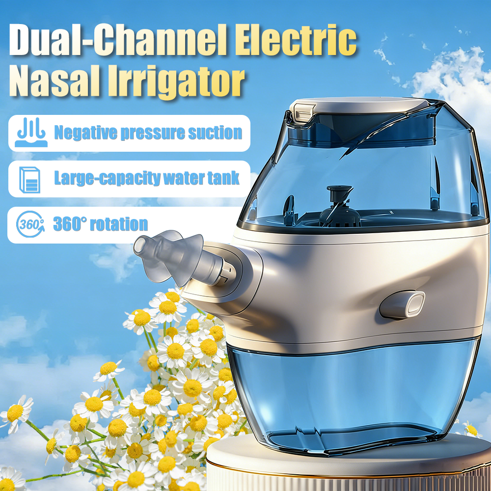 Electric Nasal Cleaner with Dual-Head Positive & Negative Pressure for Adults Kids & Babies Rhinitis Treatment Home Nasal Care