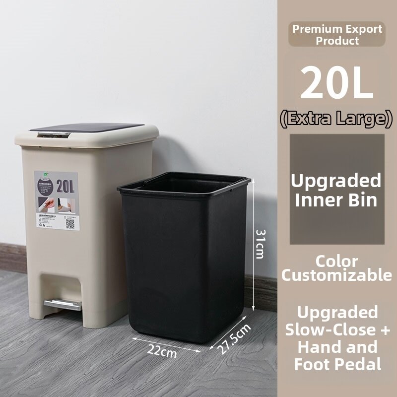 Odor-proof Sealed Aesthetic Diaper & Pet Waste Bin